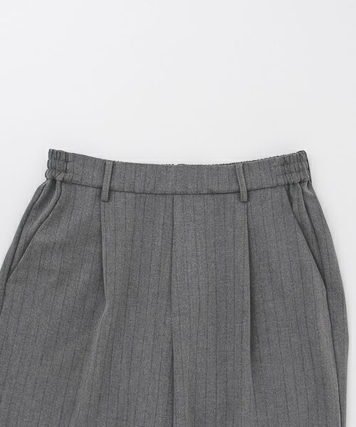 Wrapin nine 9｜ピンストライプストレッチタックパンツ [[IZK25059]][F