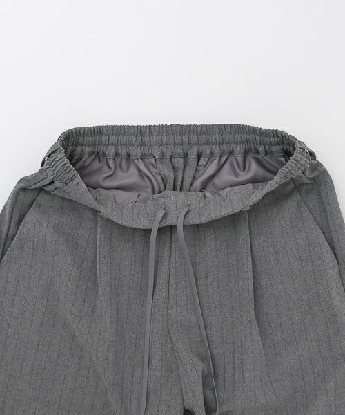 Wrapin nine 9｜ピンストライプストレッチタックパンツ [[IZK25059]][F