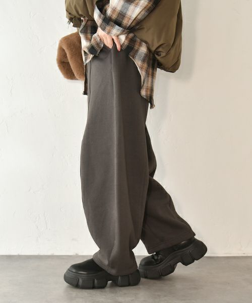 HUMS｜裏起毛カーブパンツ [[32989A334]][C]