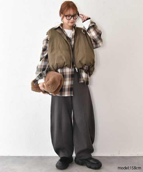 HUMS｜裏起毛カーブパンツ [[32989A334]][C]