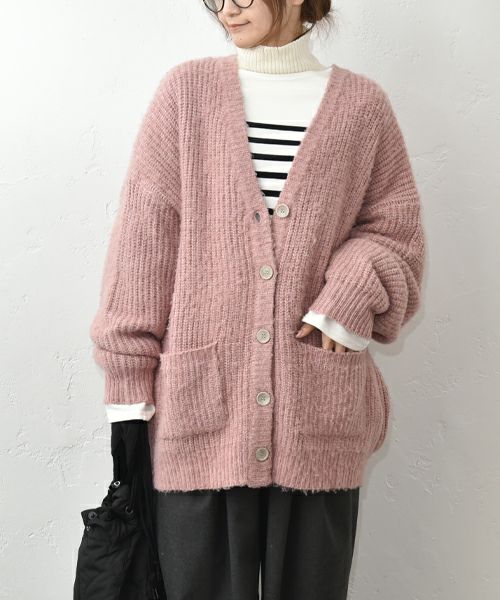 Our.｜Vネック オーバーニットカーデ [[MT-0484]][C]