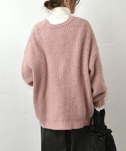 Our.｜Vネック オーバーニットカーデ [[MT-0484]][C]
