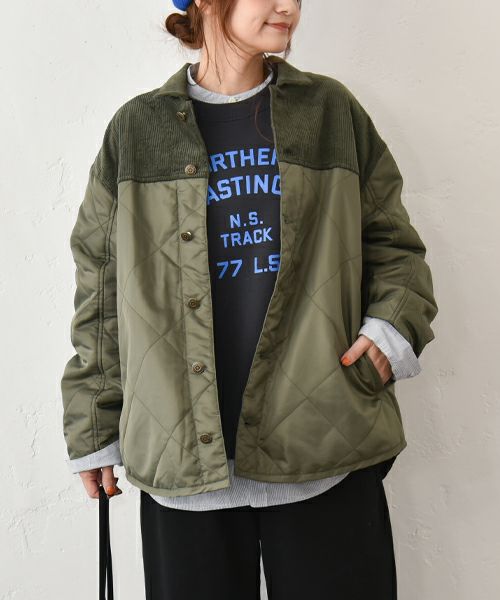 Our.｜コーデュロイ切替えキルトアウター [[Our-017]][C]