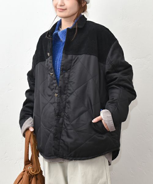 Our.｜コーデュロイ切替えキルトアウター [[Our-017]][C]