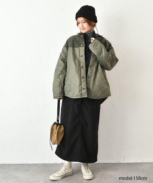 Our.｜コーデュロイ切替えキルトアウター [[Our-017]][C]