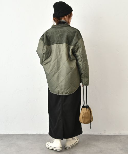 Our.｜コーデュロイ切替えキルトアウター [[Our-017]][C]