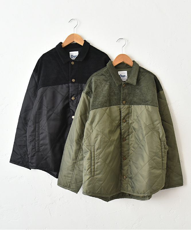 Our.｜コーデュロイ切替えキルトアウター [[Our-017]][C]