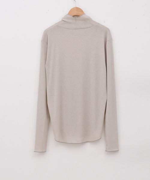 NOBLE ELENI×THENIMEタートル スビンプラチナム ミドルゲージタートルネックニット ブラック