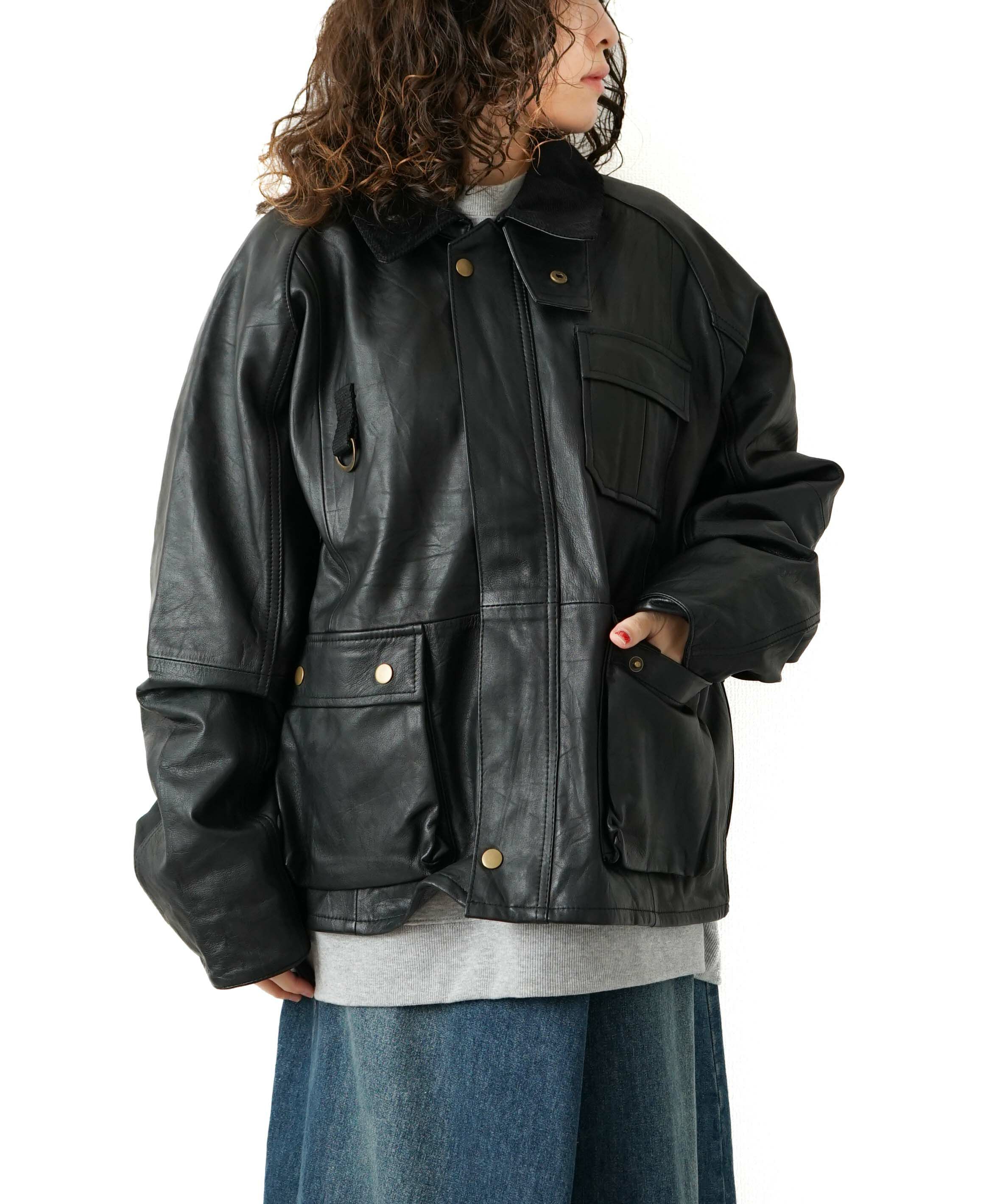 yoused｜LEATHER FISHING JKT [[LEATHER FISHING JKT]][D]