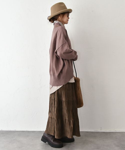 HUMS｜クルーネックニット [[3104528]][C]