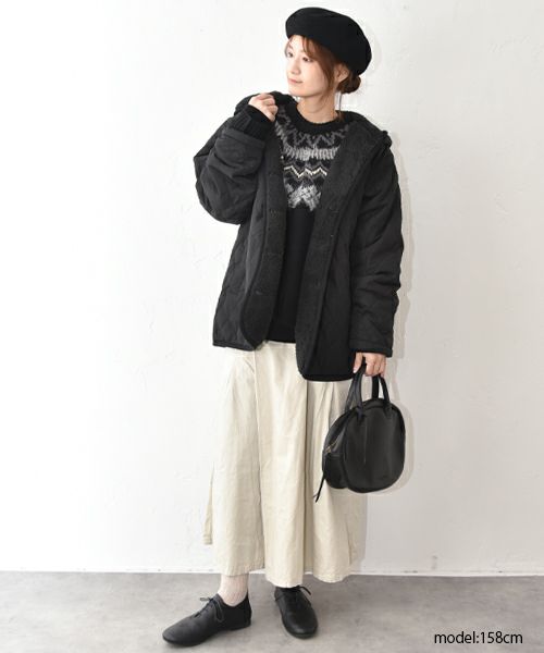 hagumu｜裏ボアフード付きキルティングジャケット [[50099352]][C]