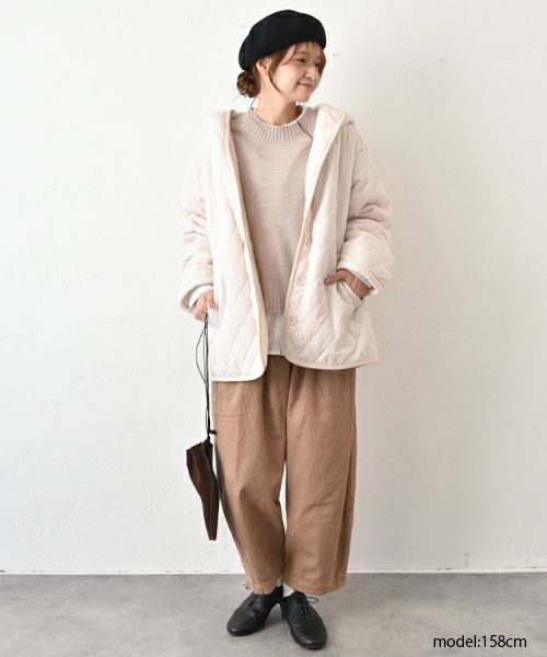 hagumu｜裏ボアフード付きキルティングジャケット [[50099352]][C]