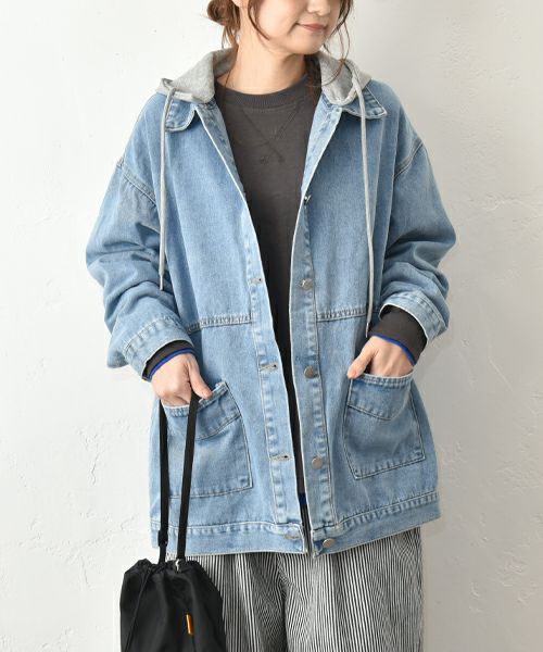 IN THE MARKET｜フード付きデニムジャケット [[93266091]][C]