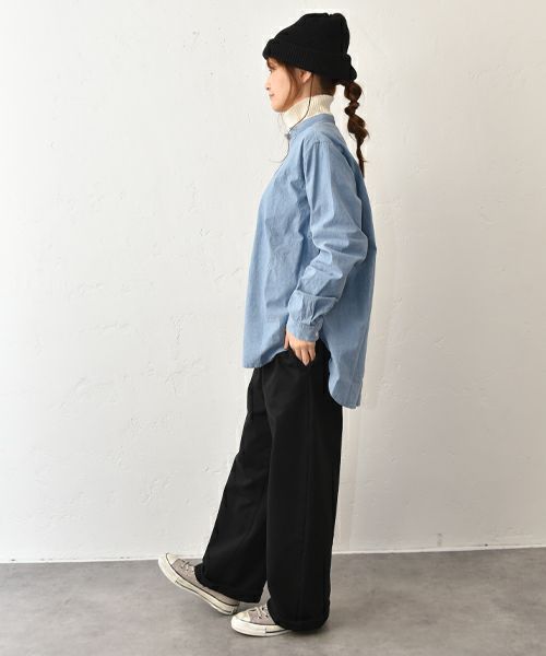 her.｜ストレッチ入りダンガリーシャツ [[CE3SH251001]][C]