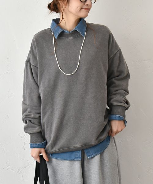  HUMS｜ピグメントカットソー [[800352]][C]