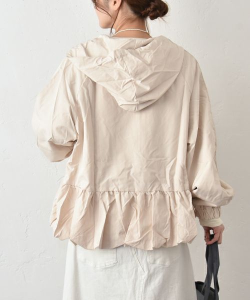 HUMS｜バルーンヘムフード付きブルゾン [[310352]][C]