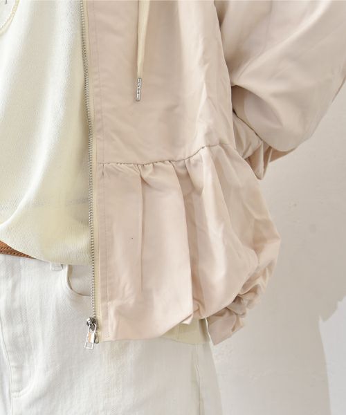 HUMS｜バルーンヘムフード付きブルゾン [[310352]][C]