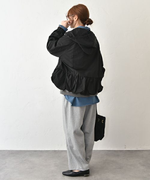 HUMS｜バルーンヘムフード付きブルゾン [[310352]][C]