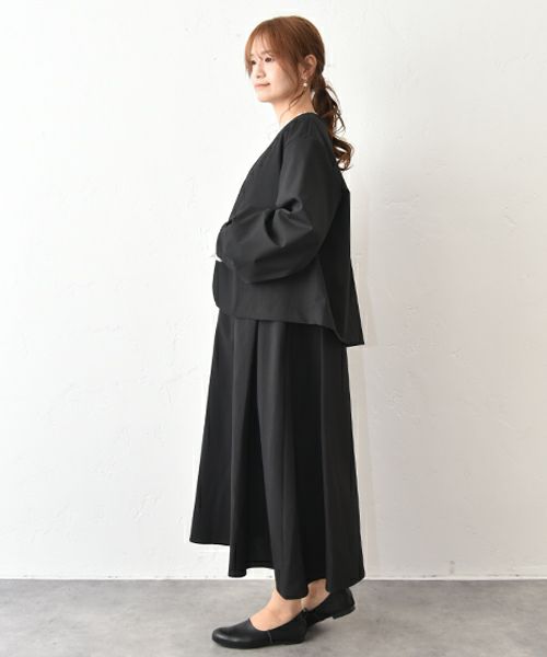 un cinq｜Tropical Stretch Balloonsleeve Jacket [[U26-07]][C]