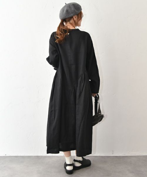 08Mab｜アシンメトリーギャザーワンピース [[CF-1025HF1289]][C]