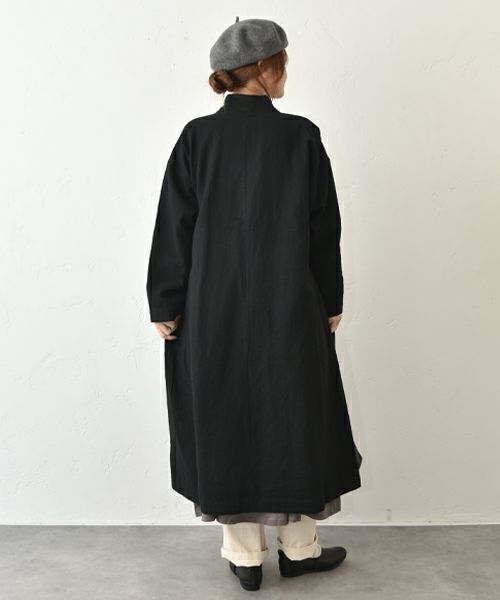 08Mab｜綿麻ダブルガーゼロングコート [[CF-1025HF13MS11]][C]