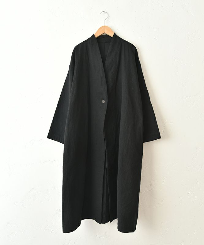 08Mab｜綿麻ダブルガーゼロングコート [[CF-1025HF13MS11]][C]