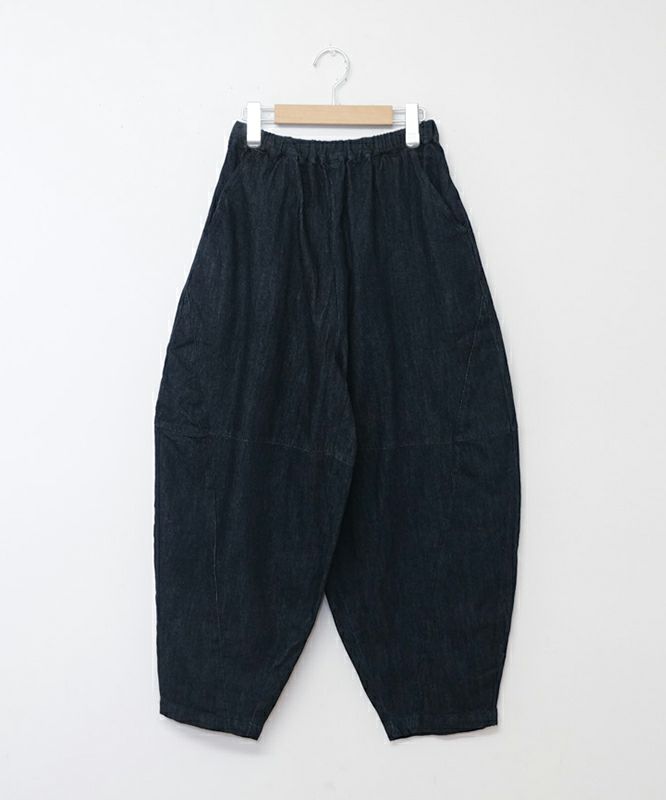 08Mab｜リネンコットンデニム切替ボールパンツ [[CF-1224HF1100]][C]