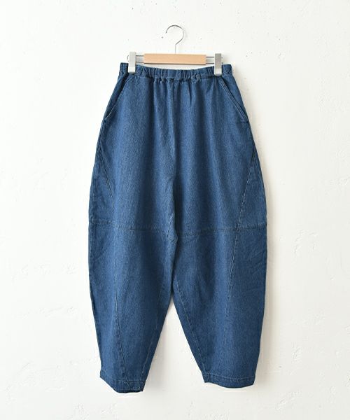 08Mab｜リネンコットンデニム切替ボールパンツ [[CF-1224HF1100]][C]