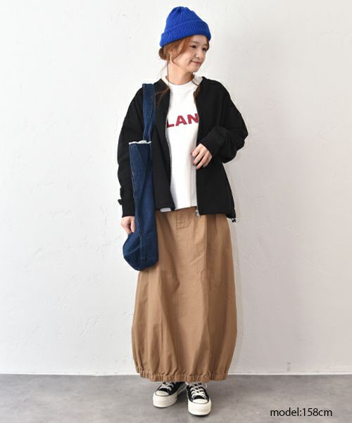 Gives a sense of fullment｜袖バルーンジップブルゾン [[854323]][C]
