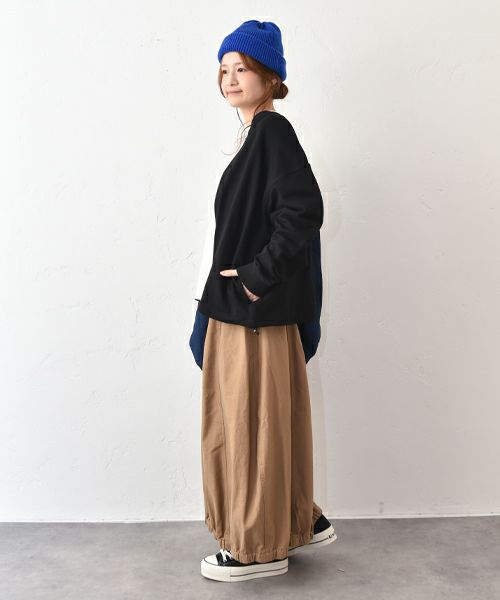 Gives a sense of fullment｜袖バルーンジップブルゾン [[854323]][C]