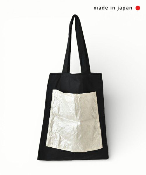 prit｜オックス×リネン箔プリントビッグポケットトート [[P01601]][C]