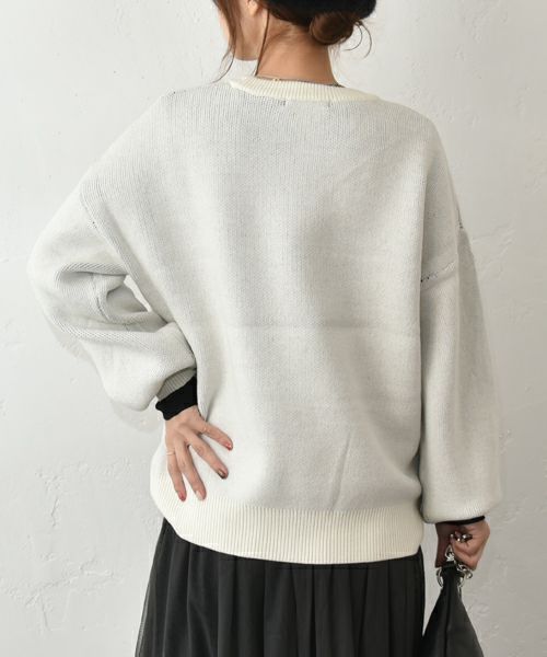 HUMS｜ロゴジャガードニット [[30055352]][C]