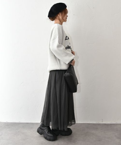 HUMS｜ロゴジャガードニット [[30055352]][C]