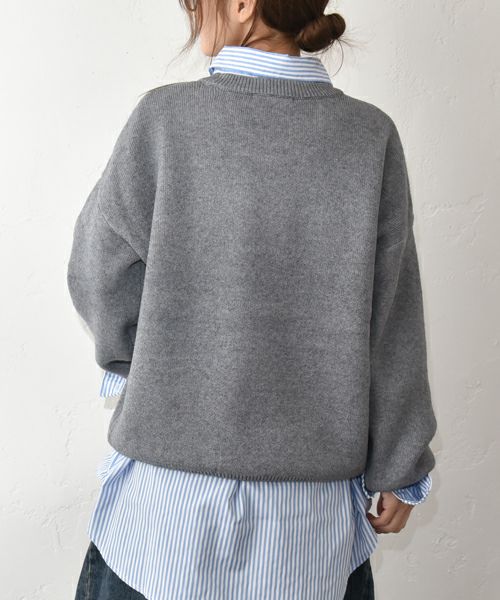 HUMS｜ロゴジャガードニット [[30055352]][C]