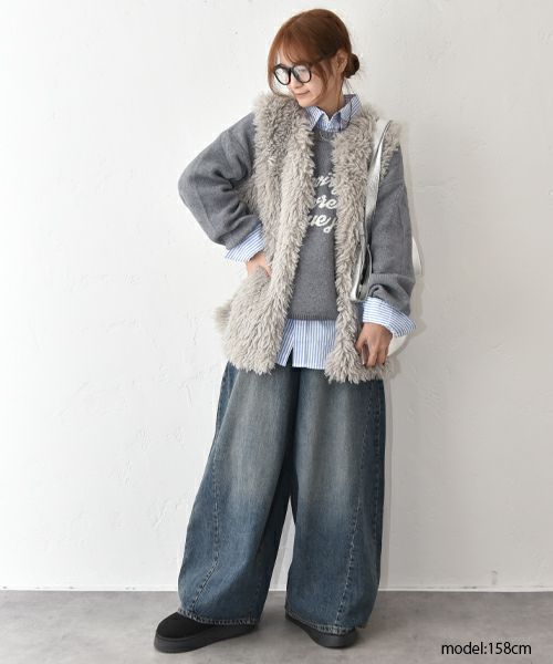 HUMS｜ロゴジャガードニット [[30055352]][C]