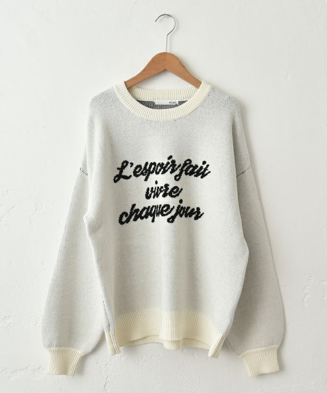 HUMS｜ロゴジャガードニット [[30055352]][C]