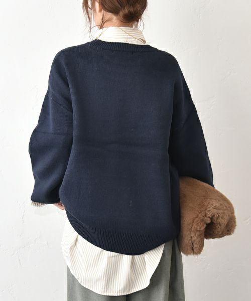 HUMS｜ロゴジャガードニット [[40055352]][C]