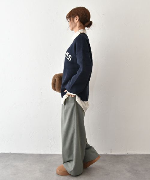 HUMS｜ロゴジャガードニット [[40055352]][C]