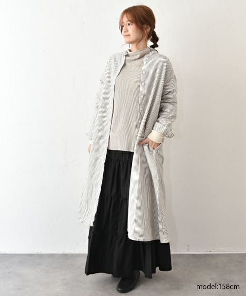 SUN VALLEY｜オックスストライプシャツワンピース [[SK8144259]][C]