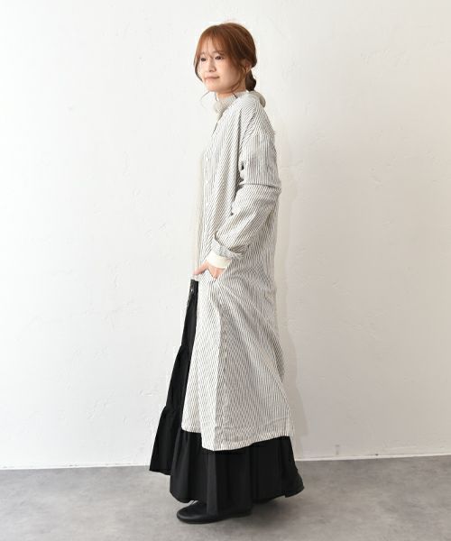 SUN VALLEY｜オックスストライプシャツワンピース [[SK8144259]][C]