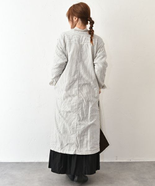 SUN VALLEY｜オックスストライプシャツワンピース [[SK8144259]][C]