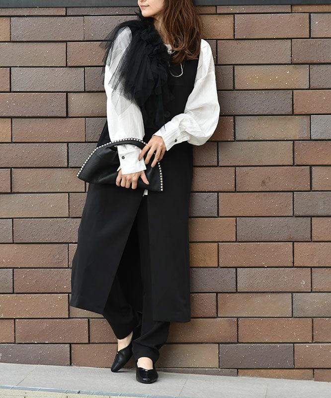 HUMS｜ロングジレ×テーパードパンツセットアップ [[HUM-047]][C]