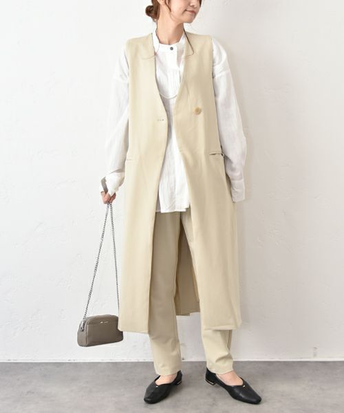 HUMS｜ロングジレ×テーパードパンツセットアップ [[HUM-047]][C]