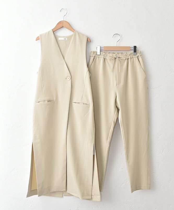 HUMS｜ロングジレ×テーパードパンツセットアップ [[HUM-047]][C]