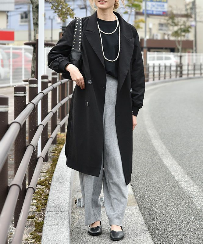 HUMS｜異素材切り替えコート [[HUM-042]][C]