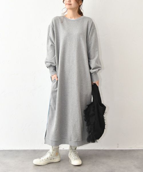 HUMS｜デニム切り替りえカットワンピース [[C-5055]][C]