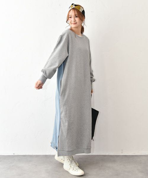 HUMS｜デニム切り替りえカットワンピース [[C-5055]][C]