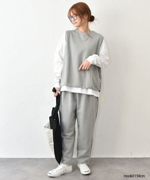 her.｜カットオフスウェットパンツ [[131319H]][C]