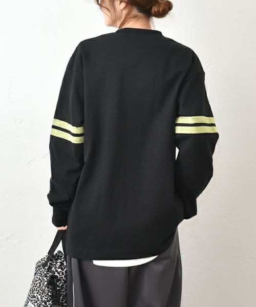 Gives a sense of fullment｜フロッキープリントロンTee [[861121]][C]