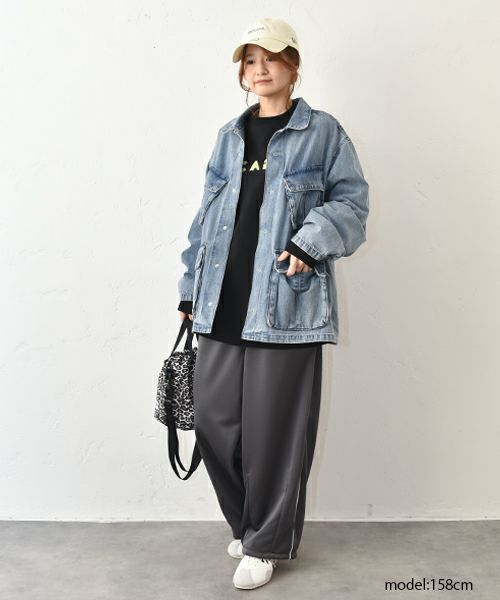 Gives a sense of fullment｜フロッキープリントロンTee [[861121]][C]